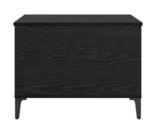 Kafijas Galdiņš Melns Ozols 60 X 44.5 X 45 Cm Inženierijas Koks Vidaxl