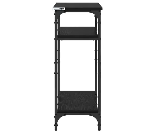 Külglaud Riiuliga Must Tamm 40 X 30 X 75 Cm Tehispuit