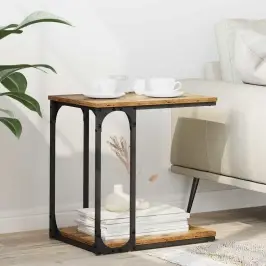 Sānu Galds Vecs Koks 50 X 35 X 52 Cm Inženierijas Koks Vidaxl