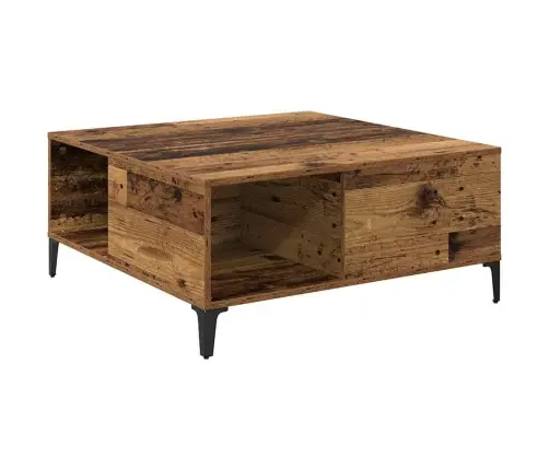 Kafijas Galdiņš Vecs Koks 80 X 80 X 36,5 Cm Inženierijas Koks Vidaxl