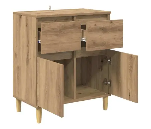 Puse Artisānā Ozols 60 X 35 X 70 Cm Inženierijas Koks Vidaxl