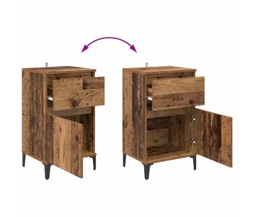 Nakts Skapītis Vecs Koks 40 X 35 X 70 Cm Inženierijas Koks Vidaxl