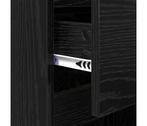 Nakts Skapītis Melns Ozols 40 X 35 X 70 Cm Inženierijas Koks Vidaxl