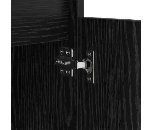 Šalia Lovos Spintelė 2 Pcs Juoda Ąžuolo 40 X 35 X 70 Cm