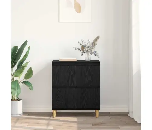 Puse Melns Ozolkoks 60 X 35 X 70 Cm Inženierijas Koks Vidaxl