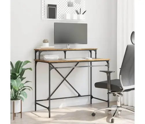 Galds Vecs Koks 100 X 50 X 90 Cm Inženierijas Koks Vidaxl