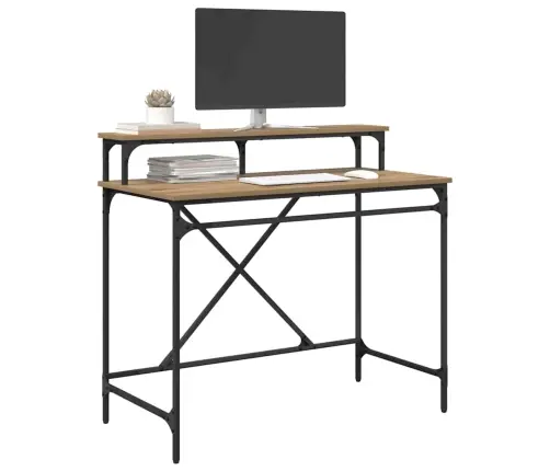 Galds Artisānā Ozols 100 X 50 X 90 Cm Inženierijas Koks Vidaxl