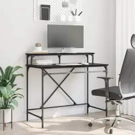 Galds Melns Ozolkoks 100 X 50 X 90 Cm Inženierijas Koks Vidaxl