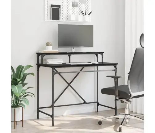 Galds Melns Ozolkoks 100 X 50 X 90 Cm Inženierijas Koks Vidaxl