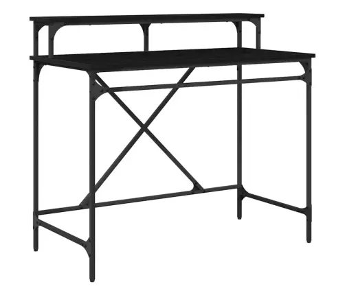 Galds Melns Ozolkoks 100 X 50 X 90 Cm Inženierijas Koks Vidaxl