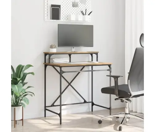 Galds Artisānā Ozols 80 X 50 X 90 Cm Inženierijas Koks Vidaxl