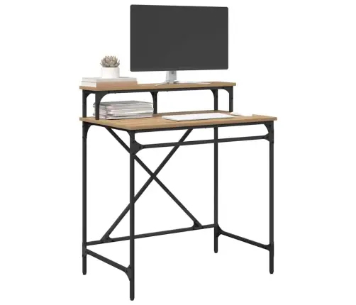 Galds Artisānā Ozols 80 X 50 X 90 Cm Inženierijas Koks Vidaxl