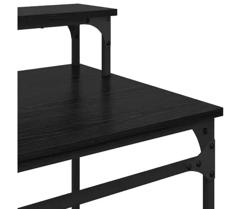 Galds Melns Ozolkoks 80 X 50 X 90 Cm Inženierijas Koks Vidaxl