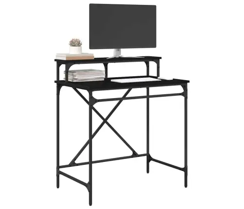 Galds Melns Ozolkoks 80 X 50 X 90 Cm Inženierijas Koks Vidaxl