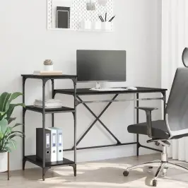 Galds Melns Ozolkoks 135 X 50 X 90 Cm Inženierijas Koks Vidaxl