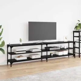 Televizora Skapīša Melns Ozolkoks 200 X 30 X 50 Cm Vidaxl