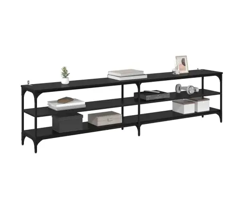 Televizora Skapīša Melns Ozolkoks 200 X 30 X 50 Cm Vidaxl