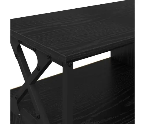 Televizora Skapīša Ar Atvilktni Melns Ozolkoks 90 X 33 X 45 Cm Vidaxl