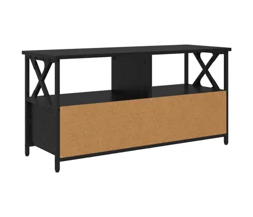 Televizora Skapīša Ar Atvilktni Melns Ozolkoks 90 X 33 X 45 Cm Vidaxl