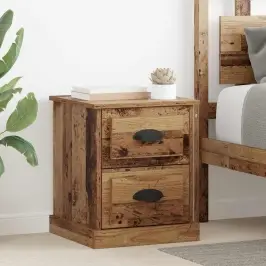 Nakts Skapītis Ar Atvilktni 2 Pcs Vecs Koks 39 X 39 X 47.5 Cm Vidaxl