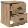 Nakts Skapītis 2 Pcs Amatnieku Ozola 39 X 39 X 47.5 Cm Vidaxl