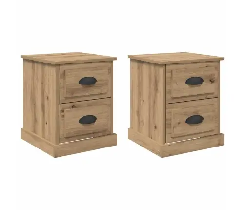 Nakts Skapītis 2 Pcs Amatnieku Ozola 39 X 39 X 47.5 Cm Vidaxl