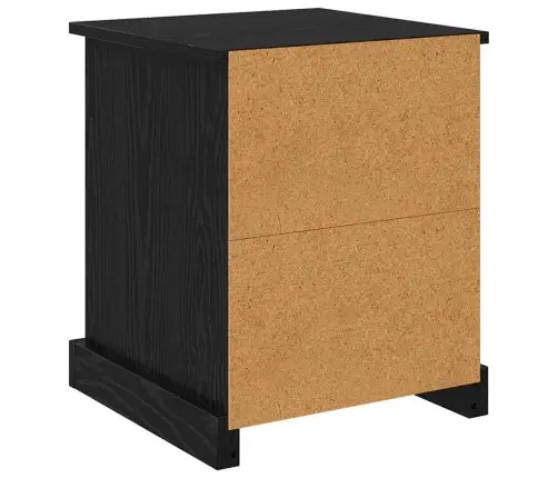 Šalia Lovos Spintelė 2 Pcs Juoda Ąžuolo 39 X 39 X 47.5 Cm