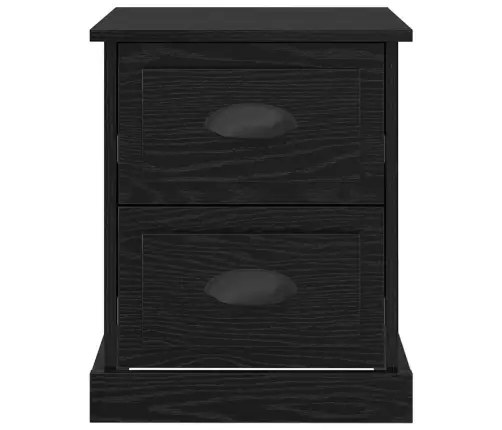 Šalia Lovos Spintelė 2 Pcs Juoda Ąžuolo 39 X 39 X 47.5 Cm