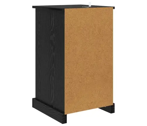 Nakts Skapītis Ar Atvilktni Melns Ozolkoks 39 X 39 X 67,5 Cm Vidaxl