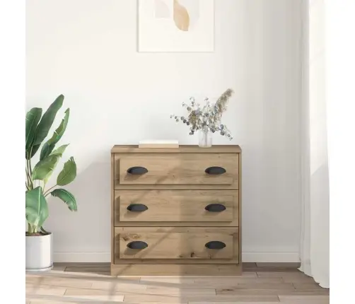 Puse Artisānā Ozols 70 X 35,5 X 67,5 Cm Inženierijas Koks Vidaxl