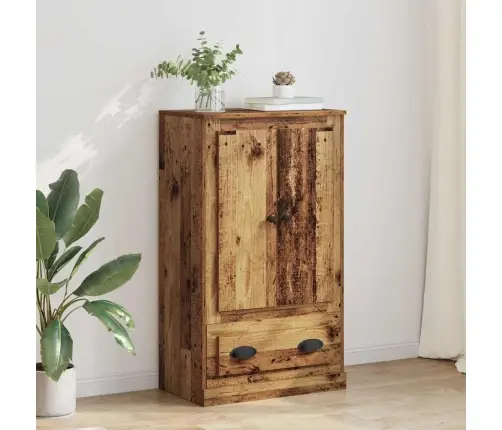 Augstais Skapītis Ar Atvilktni Vecs Koks 60 X 35,5 X 103,5 Cm Vidaxl