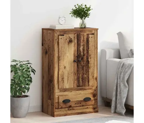 Augstais Skapītis Ar Atvilktni Vecs Koks 60 X 35,5 X 103,5 Cm Vidaxl