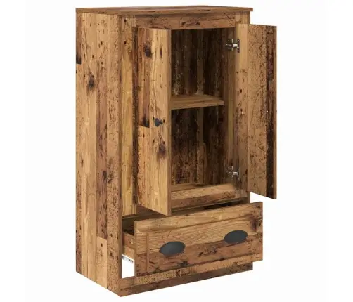 Augstais Skapītis Ar Atvilktni Vecs Koks 60 X 35,5 X 103,5 Cm Vidaxl