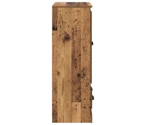 Augstais Skapītis Ar Atvilktni Vecs Koks 60 X 35,5 X 103,5 Cm Vidaxl