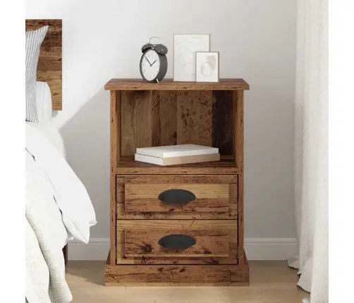 Šalia Lovos Spintelė Su Stalčių Sena Mediena 43 X 36 X 60 Cm
