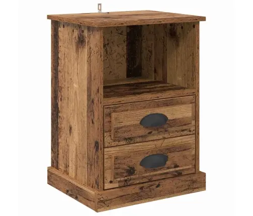 Šalia Lovos Spintelė Su Stalčių Sena Mediena 43 X 36 X 60 Cm