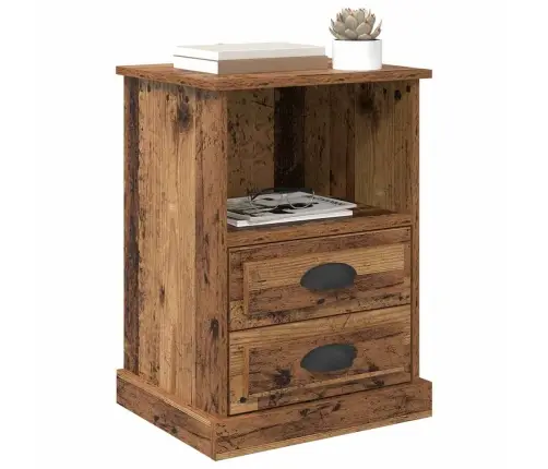 Šalia Lovos Spintelė Su Stalčių Sena Mediena 43 X 36 X 60 Cm