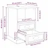 Öölambi Kapp 2 Pcs Käsitöötamm 43 X 36 X 60 Cm Tehispuit