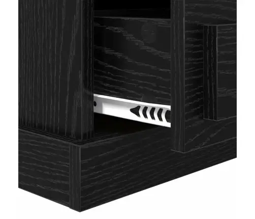 Nakts Skapītis Melns Ozols 43 X 36 X 60 Cm Inženierijas Koks Vidaxl