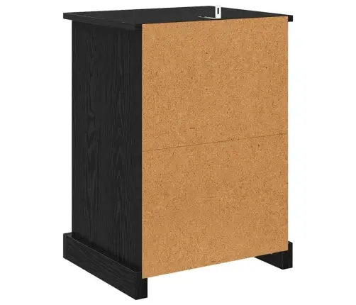 Nakts Skapītis Melns Ozols 43 X 36 X 60 Cm Inženierijas Koks Vidaxl
