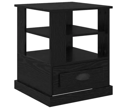 Nakts Skapītis Melns Ozols 50 X 50 X 60 Cm Inženierijas Koks Vidaxl