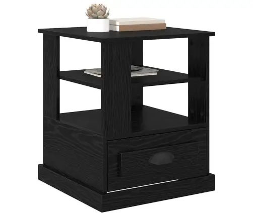 Nakts Skapītis Melns Ozols 50 X 50 X 60 Cm Inženierijas Koks Vidaxl