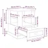 Nakts Skapītis Melns Ozols 50 X 50 X 60 Cm Inženierijas Koks Vidaxl