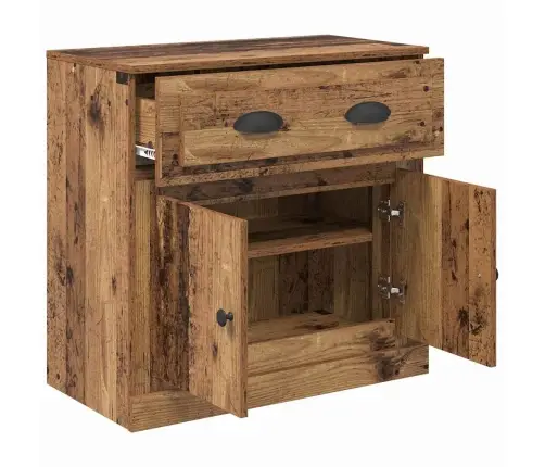 Augstais Skapītis Ar Atvilktni Vecs Koks 70 X 35,5 X 67,5 Cm Vidaxl