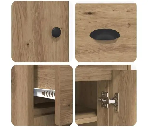 Augstais Skapītis Artisānā Ozols 70 X 35,5 X 67,5 Cm Vidaxl