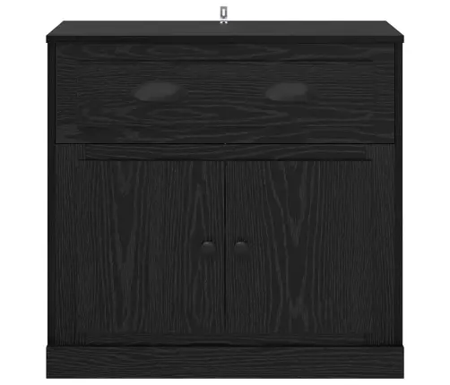 Augstais Skapītis Melns Ozolkoks 70 X 35,5 X 67,5 Cm Vidaxl