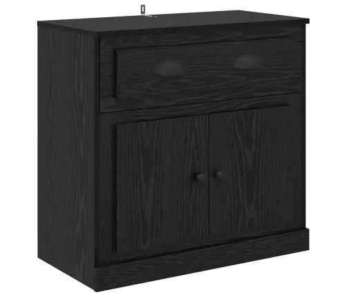 Augstais Skapītis Melns Ozolkoks 70 X 35,5 X 67,5 Cm Vidaxl