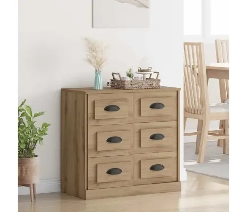 Puse Artisānā Ozols 70 X 35,5 X 67,5 Cm Inženierijas Koks Vidaxl