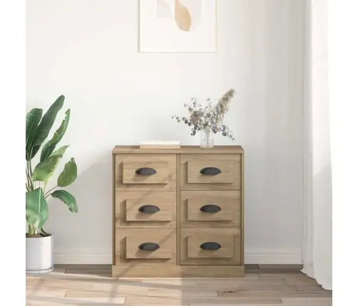 Puse Artisānā Ozols 70 X 35,5 X 67,5 Cm Inženierijas Koks Vidaxl