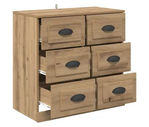 Puse Artisānā Ozols 70 X 35,5 X 67,5 Cm Inženierijas Koks Vidaxl